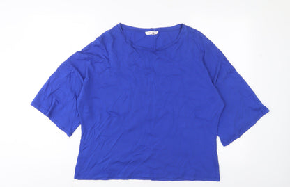 Womens UK Size 18 Finery Blue Basic T-Shirt