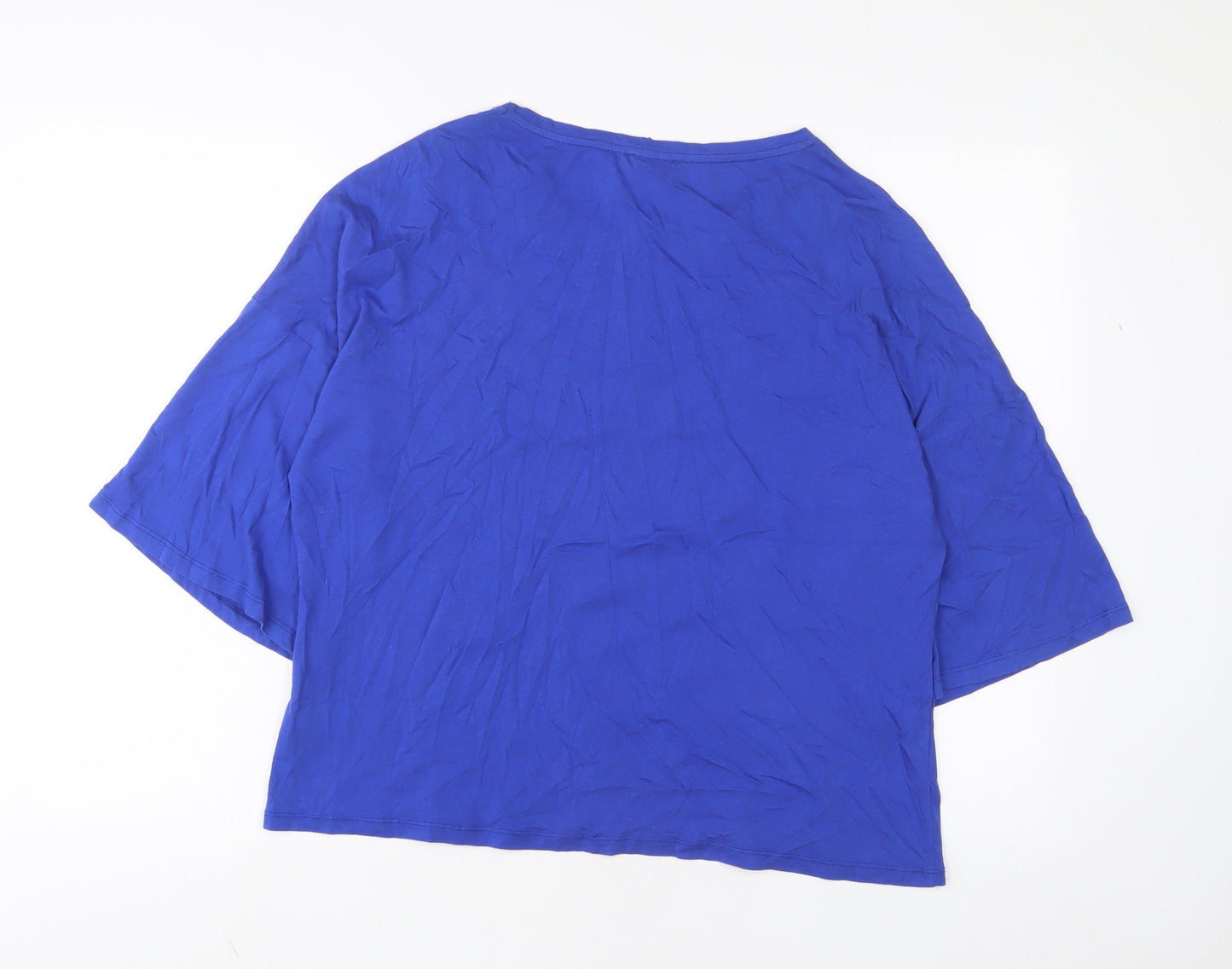Womens UK Size 18 Finery Blue Basic T-Shirt