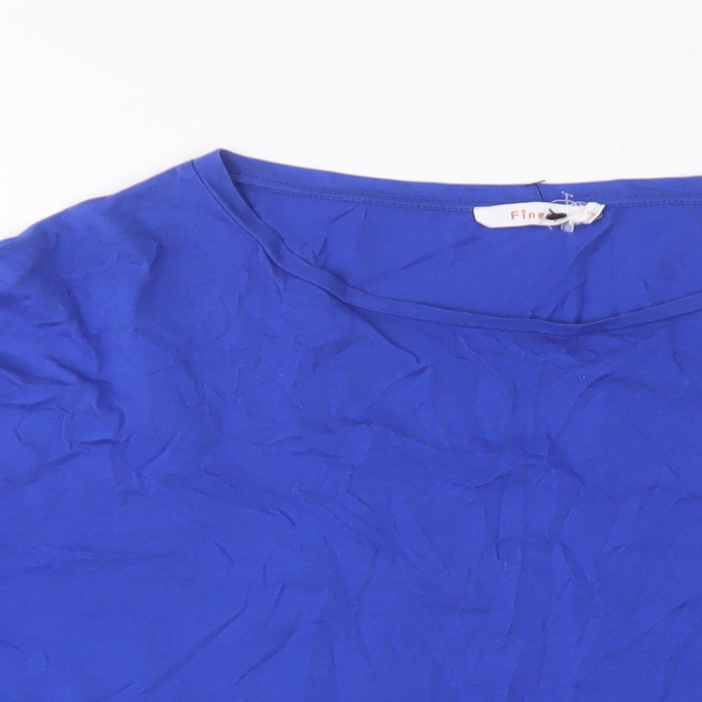 Womens UK Size 18 Finery Blue Basic T-Shirt