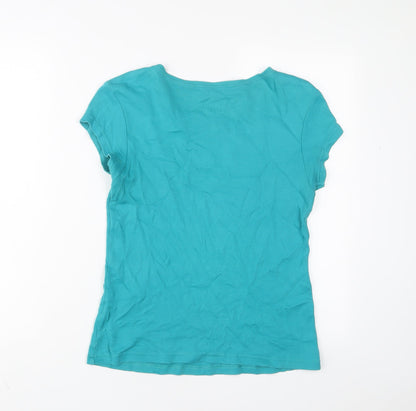 Womens UK Size 14 RJR.John Rocha Blue Basic T-Shirt