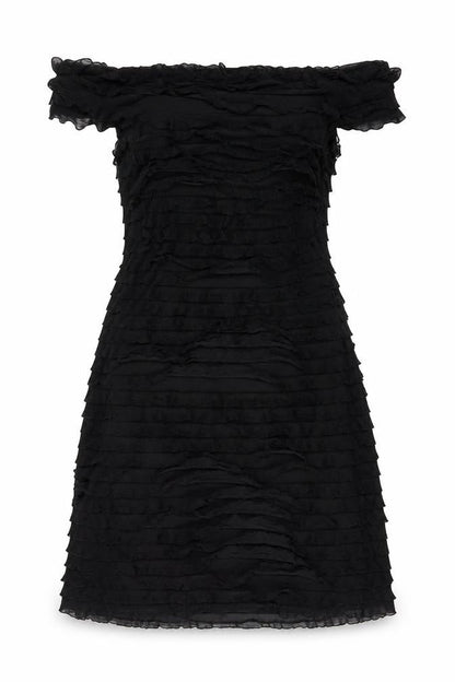 JS Boutique Womens Black Polyester A-Line Size 8 Square Neck Zip
