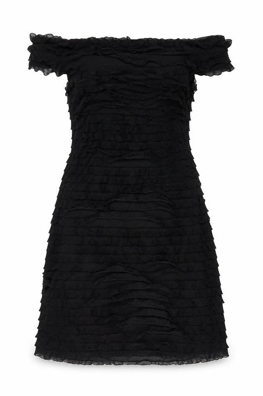 JS Boutique Womens Black Polyester A-Line Size 8 Square Neck Zip