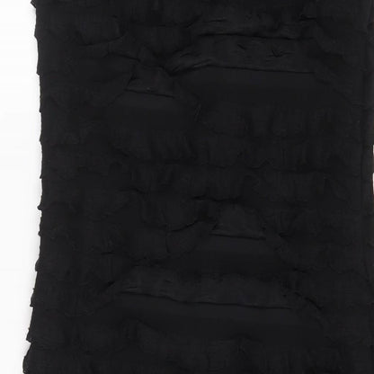 JS Boutique Womens Black Polyester A-Line Size 8 Square Neck Zip