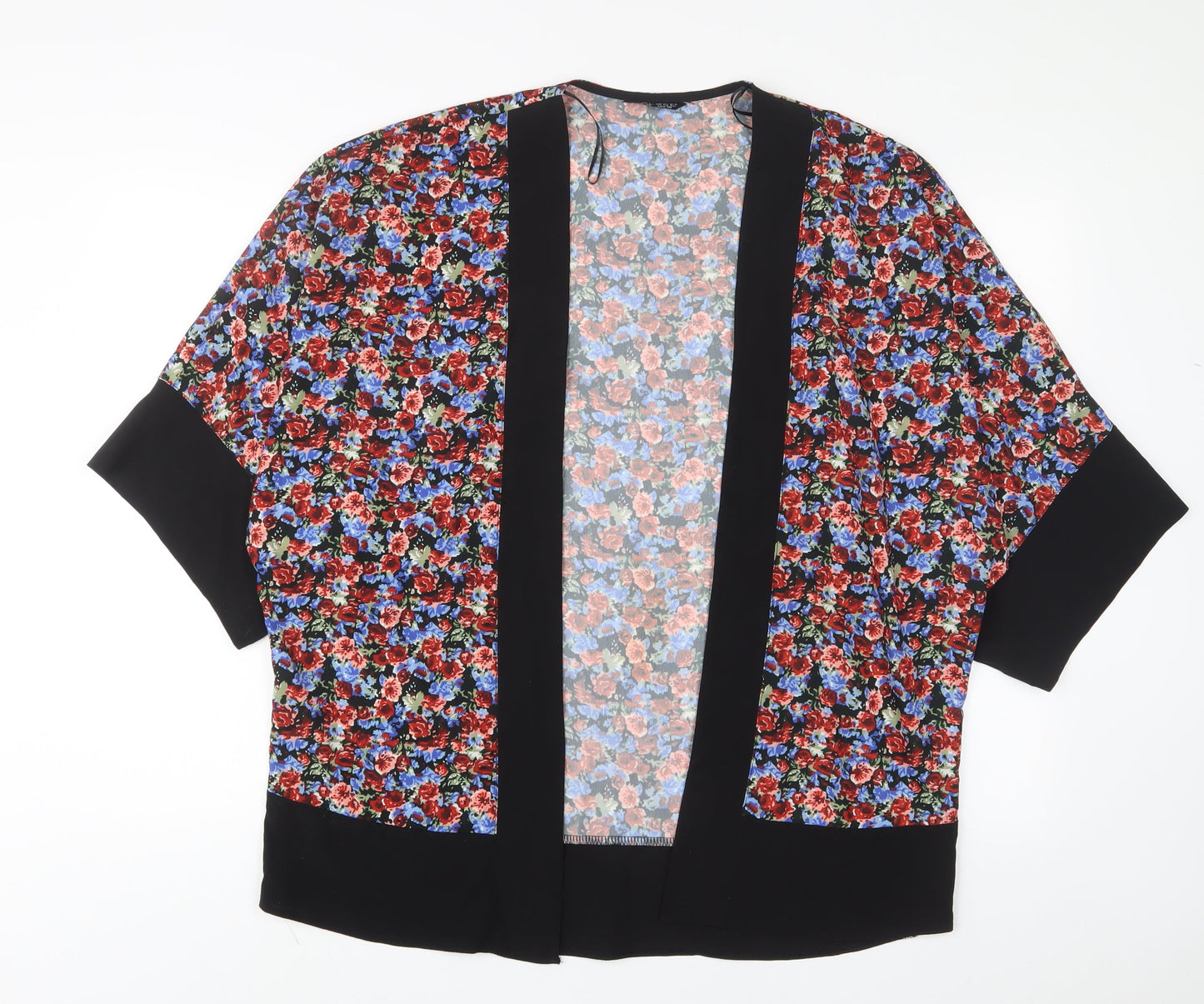 Womens UK Size 12 Select Multicoloured Kimono Blouse