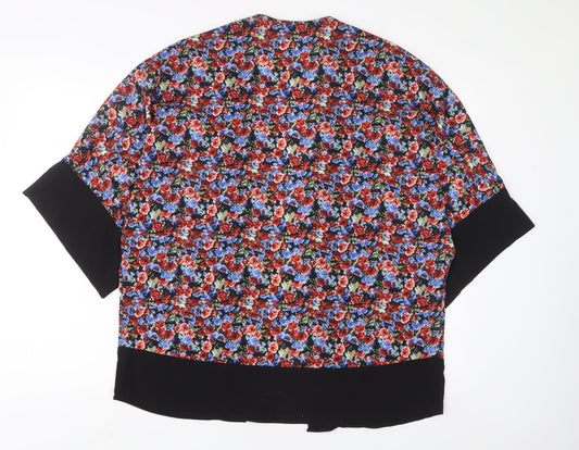 Womens UK Size 12 Select Multicoloured Kimono Blouse