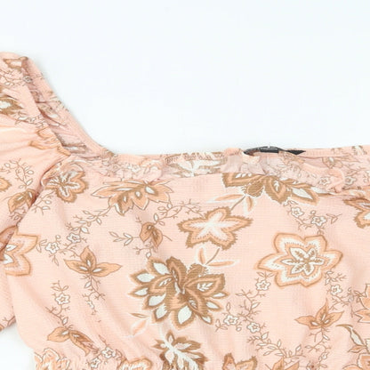 Womens UK Size 14 Dorothy Perkins Pink Basic Blouse