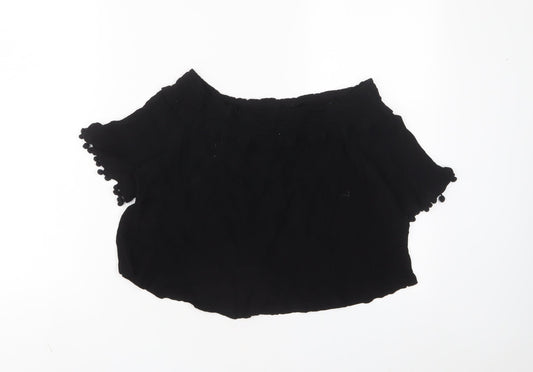 Womens UK Size 12 Topshop Black Basic T-Shirt