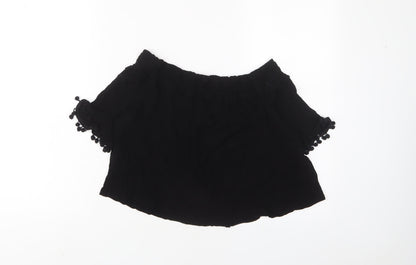 Womens UK Size 12 Topshop Black Basic T-Shirt