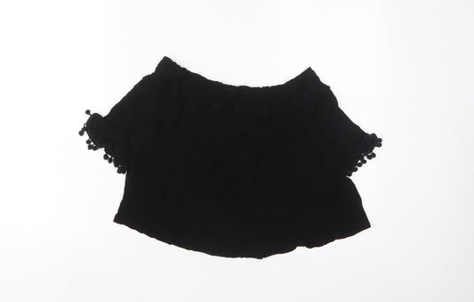 Womens UK Size 12 Topshop Black Basic T-Shirt