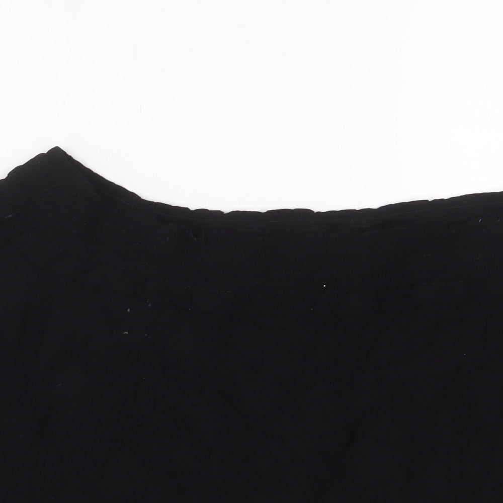 Womens UK Size 12 Topshop Black Basic T-Shirt