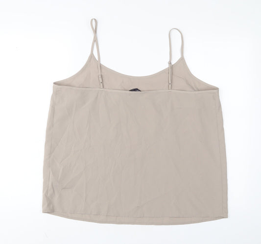 Womens UK Size 18 Marks and Spencer Brown Camisole Tank