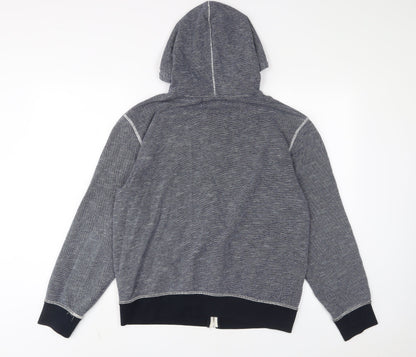 H&M Womens Blue Cotton Full Zip Hoodie Size M Zip