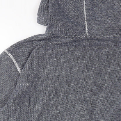 H&M Womens Blue Cotton Full Zip Hoodie Size M Zip