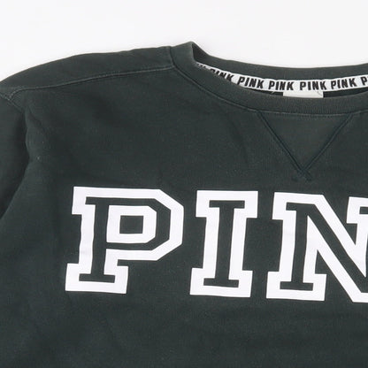 PINK Mens Green Cotton Pullover Sweatshirt Size M