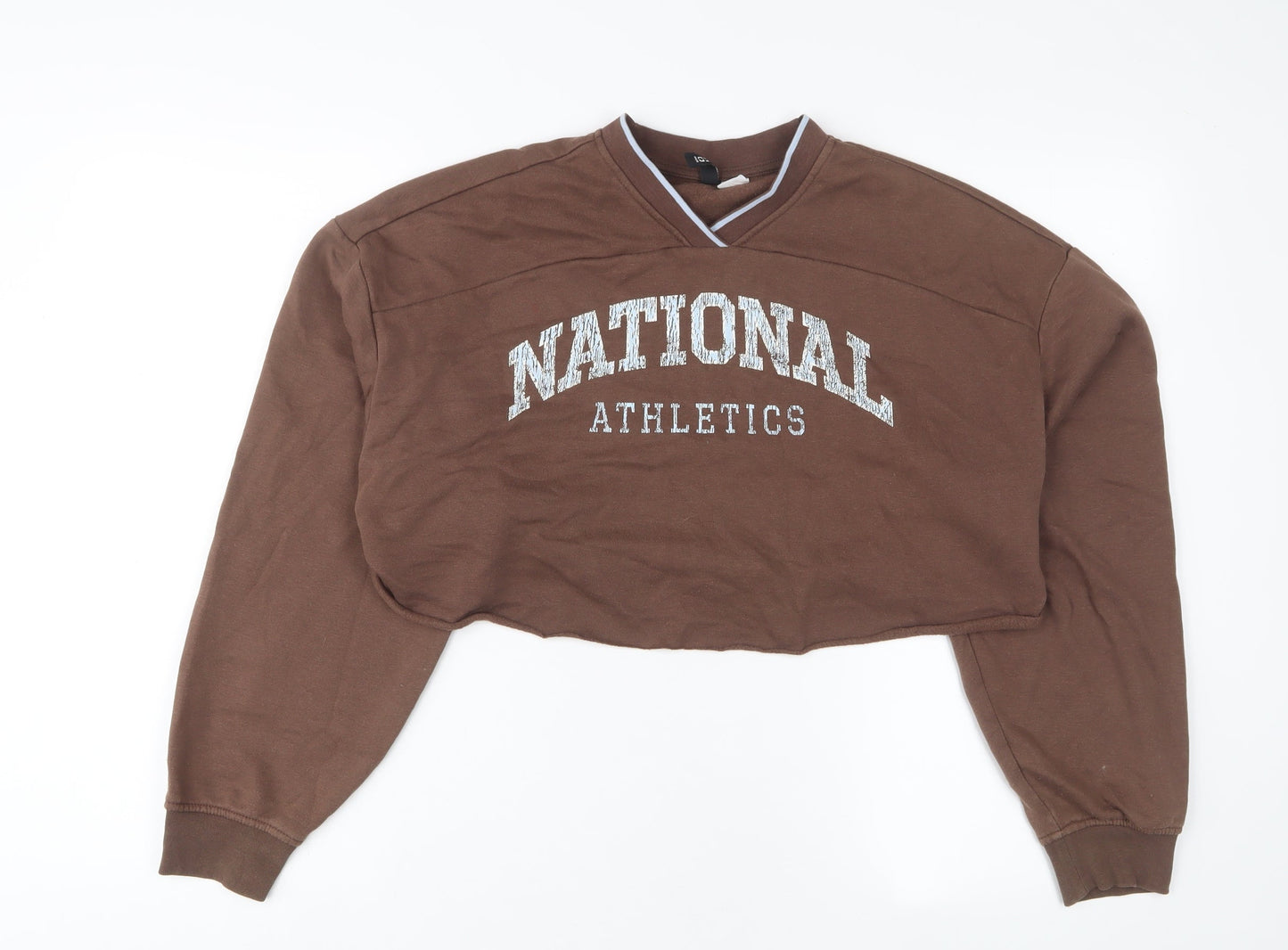 H&M Womens Brown Cotton Pullover Sweatshirt Size S Pullover