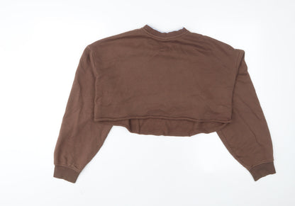 H&M Womens Brown Cotton Pullover Sweatshirt Size S Pullover