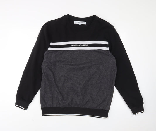 Mens UK Size XL Jameson Carter Black Pullover Sweatshirt