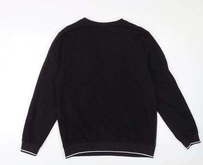 Mens UK Size XL Jameson Carter Black Pullover Sweatshirt