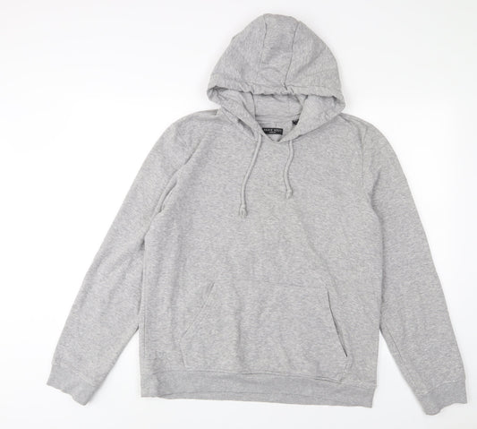 Mens UK Size L Brave Soul Grey Pullover Hoodie