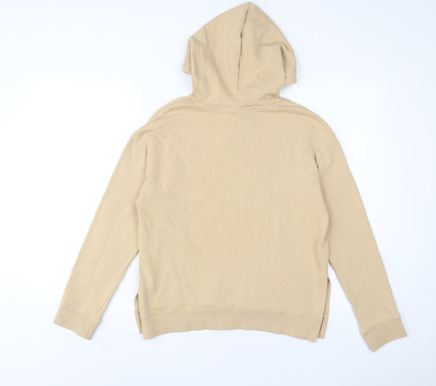 H&M Womens Beige Cotton Pullover Hoodie Size S Pullover
