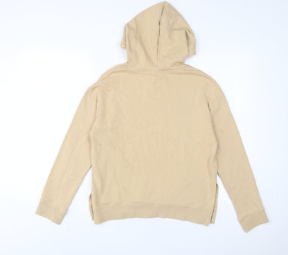 H&M Womens Beige Cotton Pullover Hoodie Size S Pullover