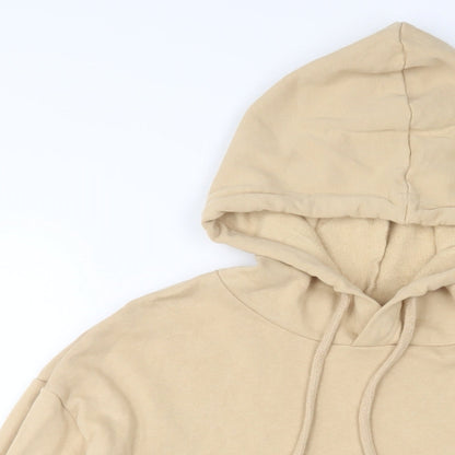 H&M Womens Beige Cotton Pullover Hoodie Size S Pullover