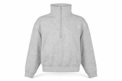 Uniqlo Womens Grey Cotton Pullover Sweatshirt Size M Zip