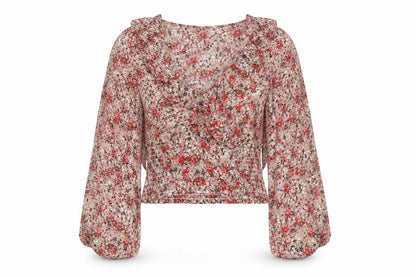 Womens UK Size 10 New Look Red Basic Blouse