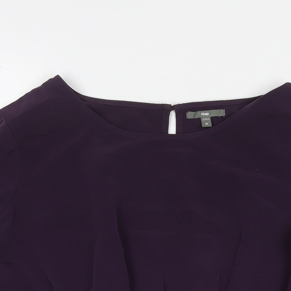 Womens UK Size M Gap Purple Basic Blouse