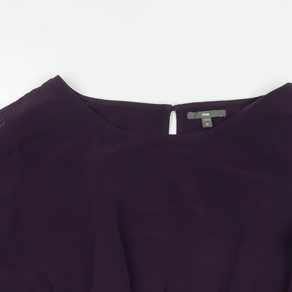Womens UK Size M Gap Purple Basic Blouse