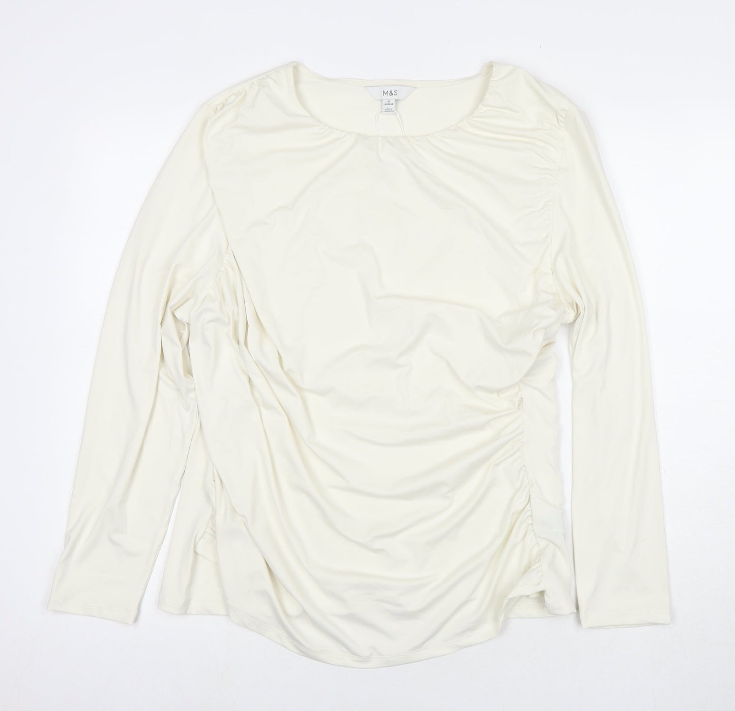 Womens UK Size 20 Marks and Spencer Ivory Basic Blouse