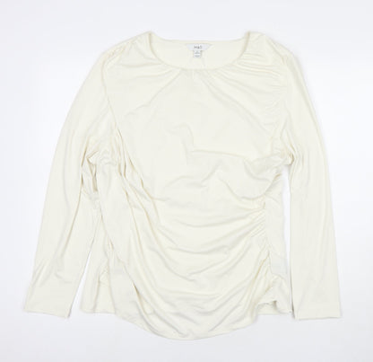 Womens UK Size 20 Marks and Spencer Ivory Basic Blouse
