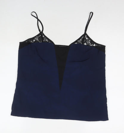 Womens UK Size XL VILA Blue Camisole T-Shirt