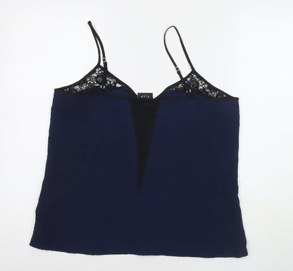 Womens UK Size XL VILA Blue Camisole T-Shirt