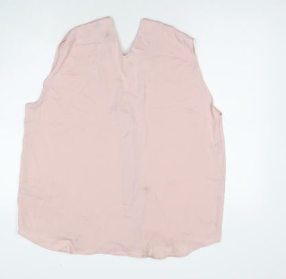 Womens UK Size 18 Marks and Spencer Pink Basic Tank