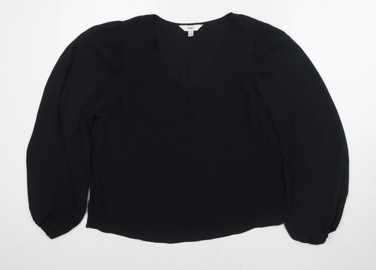 Womens UK Size 12 Marks and Spencer Black Basic Blouse