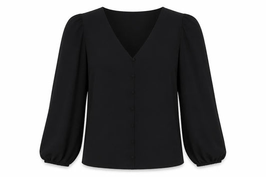 Womens UK Size 12 Marks and Spencer Black Basic Blouse