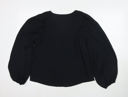 Womens UK Size 12 Marks and Spencer Black Basic Blouse
