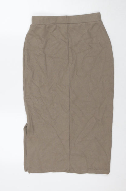 Marks and Spencer Womens Beige Polyester Straight & Pencil Skirt Size 6