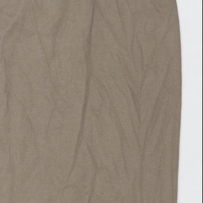 Marks and Spencer Womens Beige Polyester Straight & Pencil Skirt Size 6