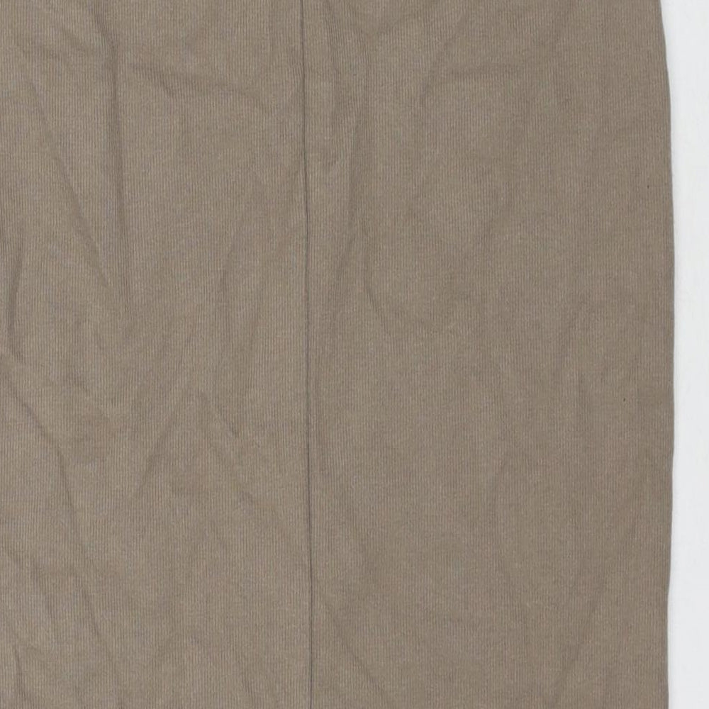 Marks and Spencer Womens Beige Polyester Straight & Pencil Skirt Size 6