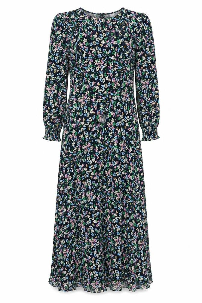 Marks and Spencer Womens Multicoloured Floral Viscose Maxi Size 8 Round Neck Zip