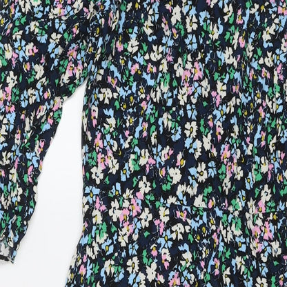Marks and Spencer Womens Multicoloured Floral Viscose Maxi Size 8 Round Neck Zip