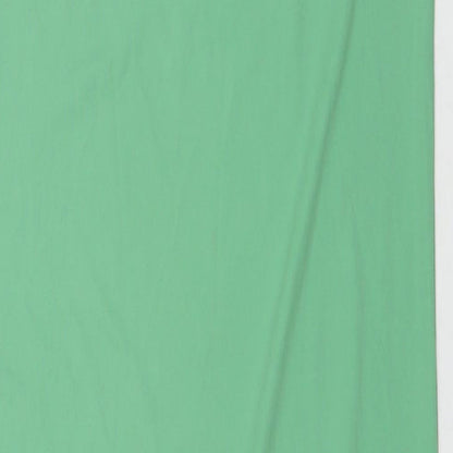 Marks and Spencer Womens Green Polyester Slip Dress Size 12 Square Neck Pullover