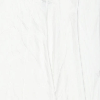 ASOS Womens White Polyester Maxi Size 12 V-Neck Pullover - Side Slit(s)