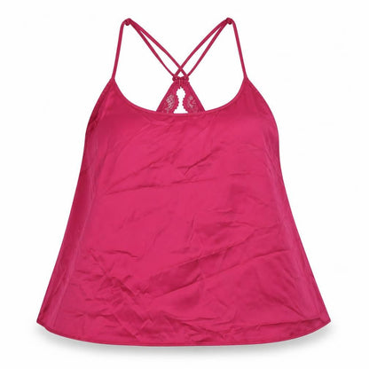 Marks and Spencer Womens Pink Solid Polyester Top Pyjama Top Size M