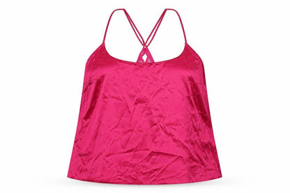 Marks and Spencer Womens Pink Solid Polyester Top Pyjama Top Size L