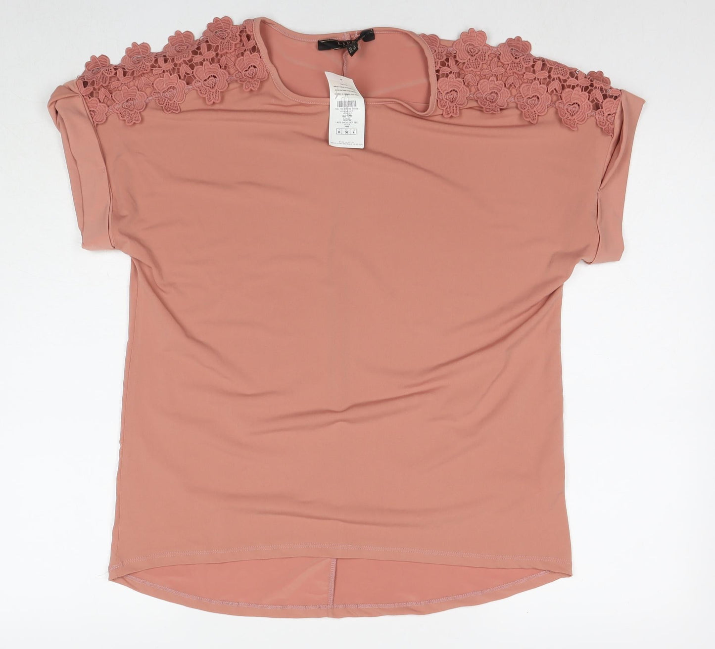 Womens UK Size 8 Lipsy Beige Basic Blouse