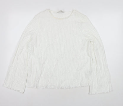 Womens UK Size 12 Marks and Spencer White Basic Blouse