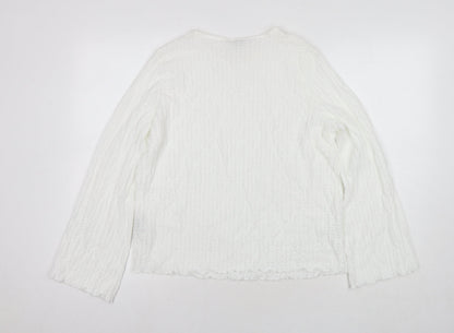 Womens UK Size 12 Marks and Spencer White Basic Blouse